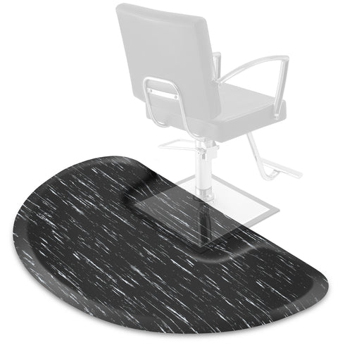 3 x 5-ft Salon and Barber Anti-Fatigue Floor Mat 1/2-in Semi-Circle